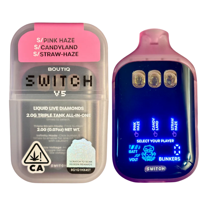 BOUTIQ SWITCH V5 (3 en 1) “PINK HAZE” x “CANDYLAND” x “STRAW-HAZE” (SATIVA)