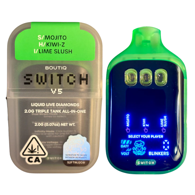 BOUTIQ SWITCH V5 (3 en 1) “MOJITO” (S) x “KIWI-Z” (H) x “GLASEADO DE LIMA” (I)
