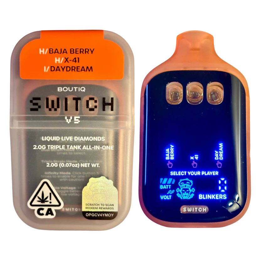 BOUTIQ SWITCH V5 (3 en 1) “BAJA BERRY” (HÍBRIDA) x “X-41” (HÍBRIDA) x “DAYDREAM” (ÍNDICA)